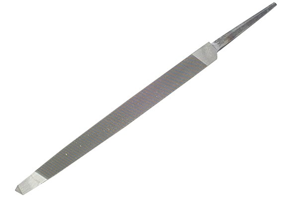 A taper saw file which is best used for sharpening saws