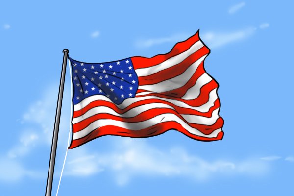 The American flag, representing American pattern files