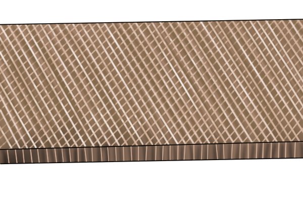 A double cut file, which has grooves cut in two directions