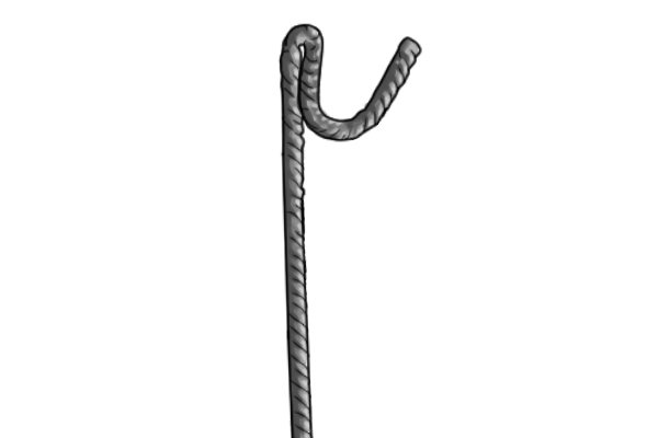 Ribbed steel fencing pin