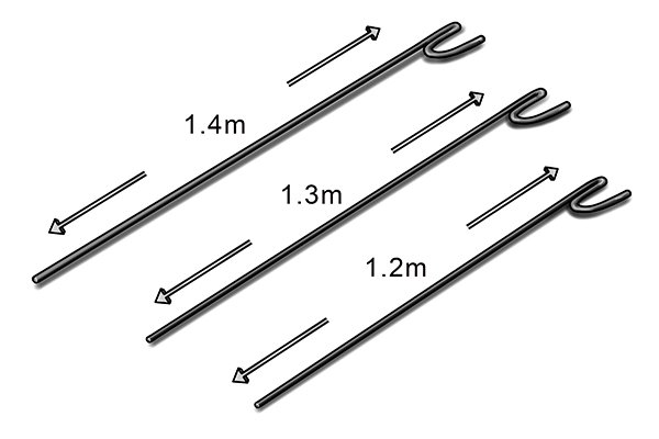 Sizes of Fencing Pins 