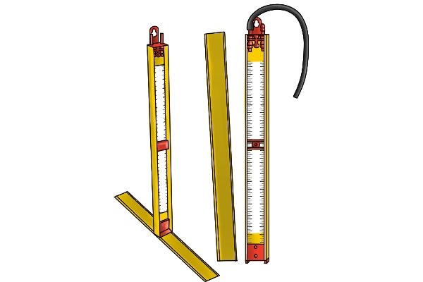 Most gas test gauges are supplied with a plastic case to protect the instrument when not in use. The case can be secured onto the base and used as a stand to support the tool vertically while pressure measurements are taken.