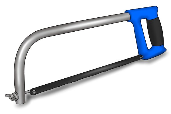 Saw with an adjustable frame