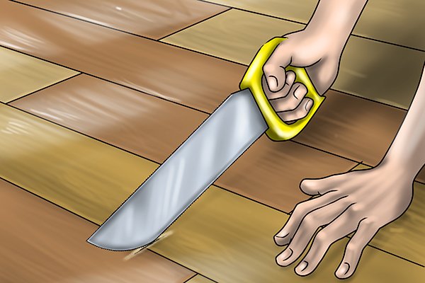 Saw store for floorboards