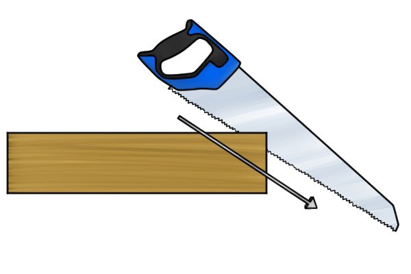Push the blade away from you, across the edge of the material, applying very little pressure in one long, slow stroke. 