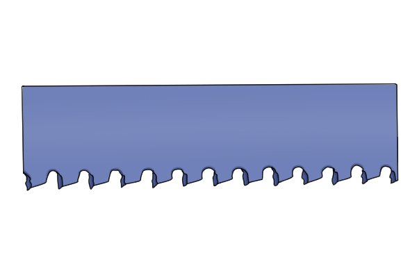 Masonry saws usually have between 1 to 3 teeth per inch