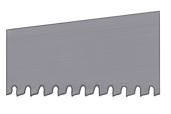 Masonry saw blades have rounded teeth