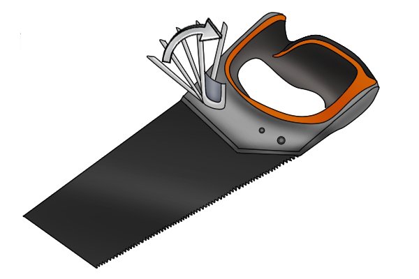 Once the blade has been fully inserted into the handle the lever must be pushed back to its original position, in order to lock the blade in place. 