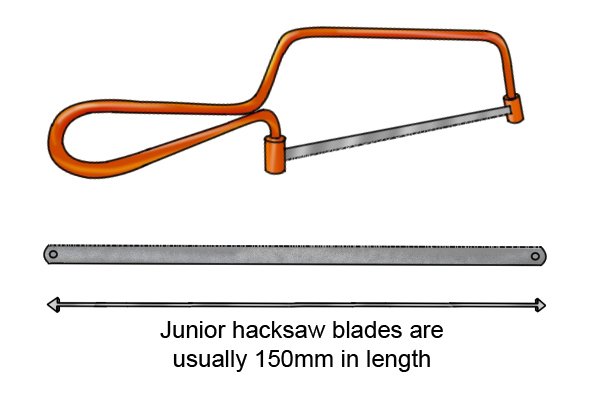 Junior hacksaw blades are usually 150mm in length