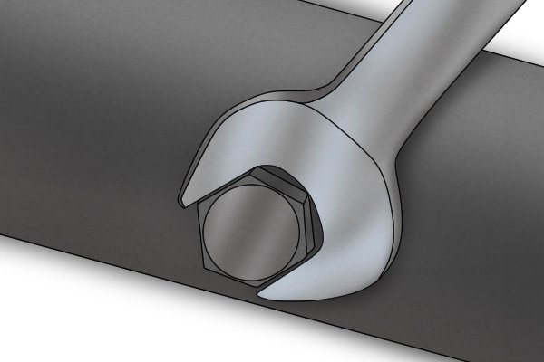 Image of a spanner tightening a nut