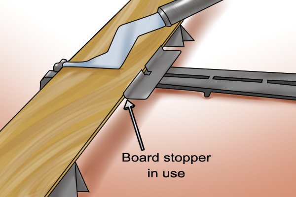 laminate floor cutter board stopper