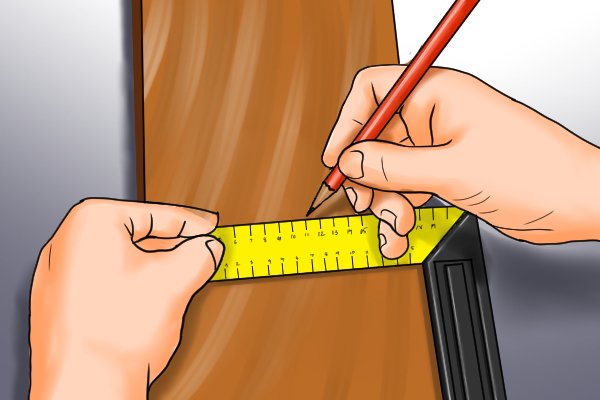 Measuring and marking laminate