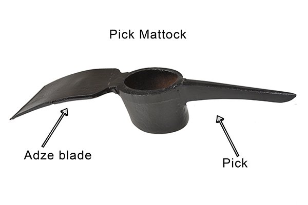 Pick mattock, Pick, adze blade
