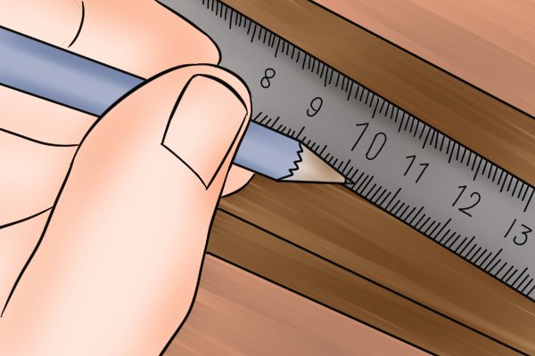 marking wood with a pencil and ruler which is much less accurate than marking with a marking gauge