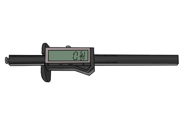 Digital marking gauge has a screen to display measurement 