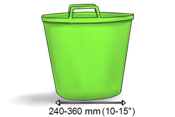For example, if the diameter of the paddle is 120 mm (5 inch) then the mixing container or tub would need to be between 240-360 mm (10-15 inch). It has to be measured this way so that the paddle fits in the container comfortably without getting stuck or damaging the container.