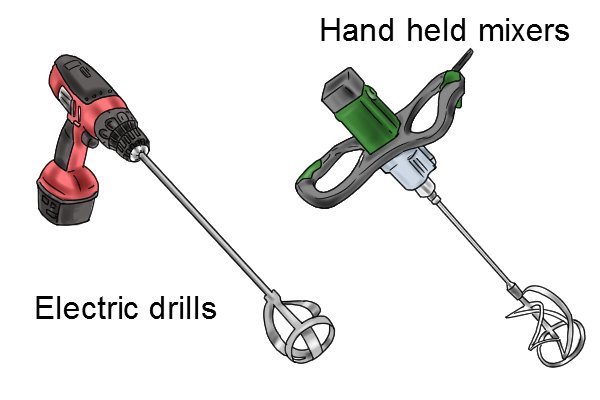 Once you have identified the mixing paddle and what fitting it contains then connect it to either your hand-held mixer or electric drill.