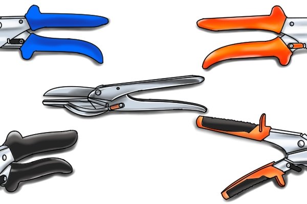 the handles of mitre shears are usually coated in plastic or rubber for a soft grip