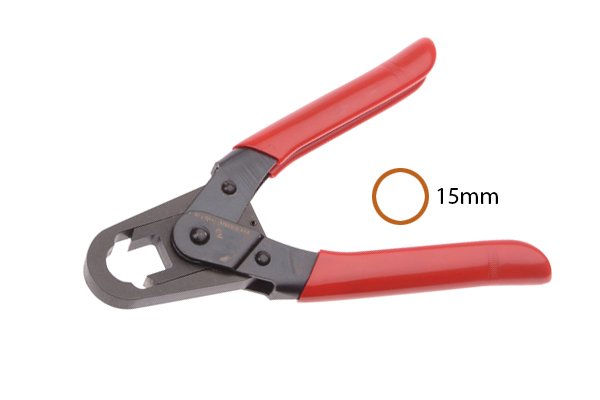 15mm Olive cutter with olive, plumbing tool, copper pipes, compression fitting, olive remover