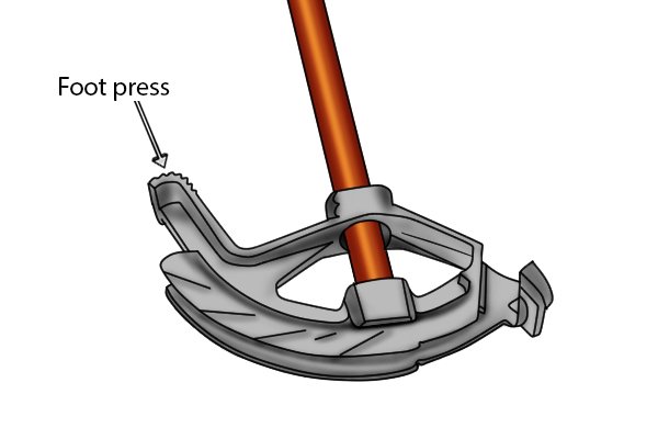 Conduit pipe bender foot press