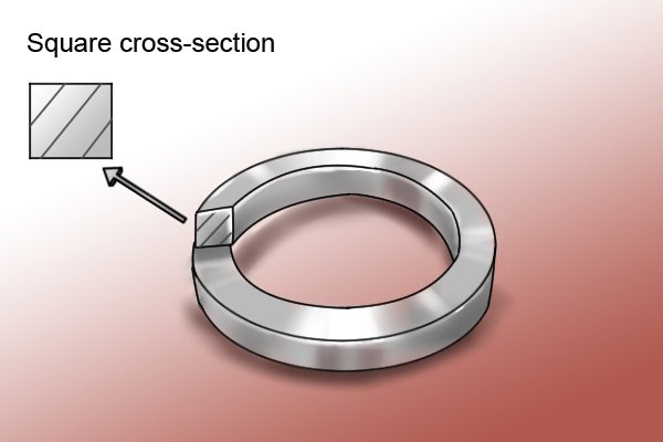 square cross-section, spring steel, pipe bending spring