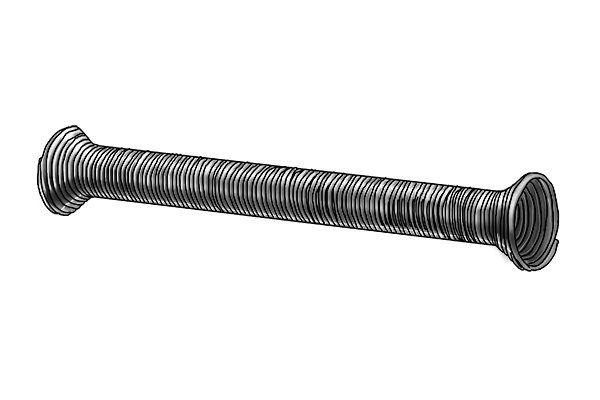 external pipe bending spring, pipe bender, tapered end, spring, tool, copper pipe