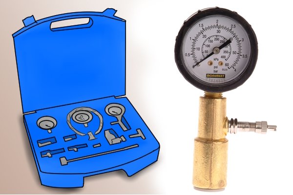 Pipe dry testing kits can come as individual parts such as the testing gauge or they are available in sets with different components or come as a wet and dry testing set. Wet testing kits test systems while they are full of water, gas or oil.