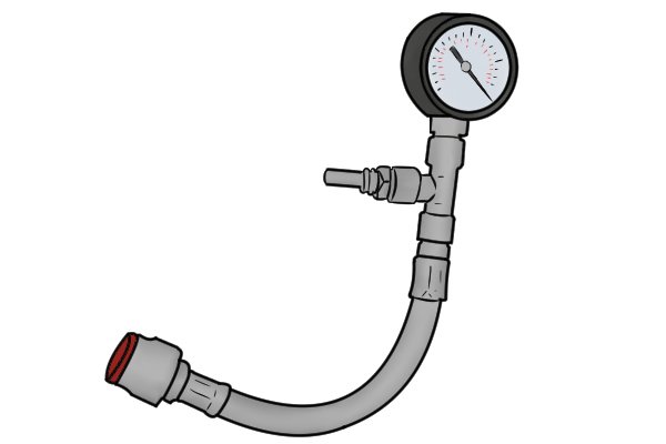 A flexible hose is used to connect the end of the schrader valve to the pipe system that you will be testing. The flexible hose provides extra length so tests can be performed in confined spaces.     Flexible hoses are only available with one type of connection for a pipe dry testing kit. These connections are push fit fittings.