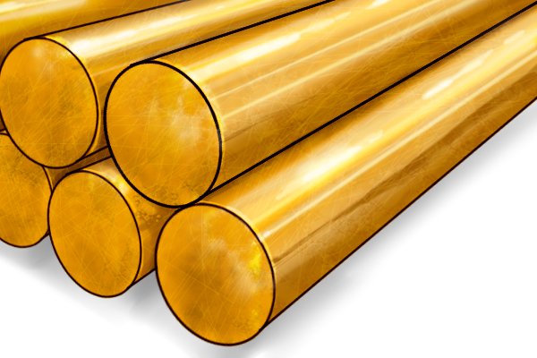 Brass is a yellow alloy made of copper and zinc.  