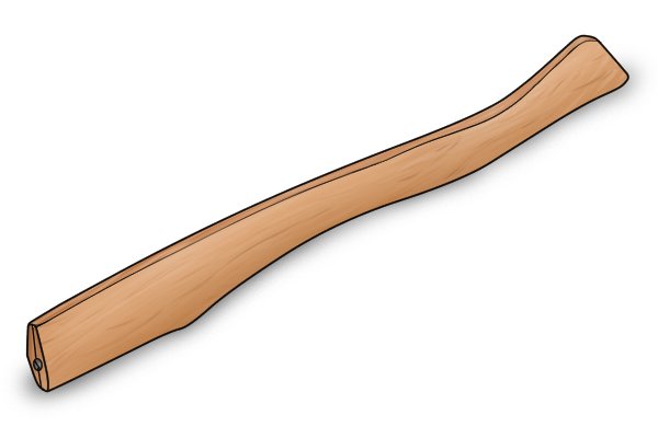 Wooden maul handles are lightweight and comfortable to hold. The shape can be adjusted to suit the user.