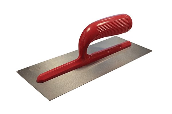 A hand trowel is usually used in conjunction with a hawk