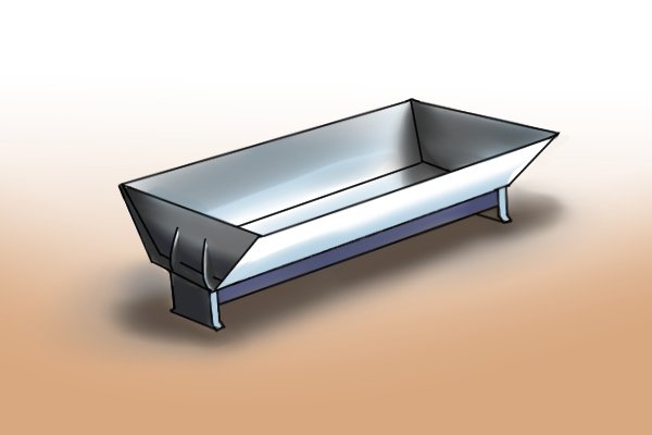 A plaster pan made of stainless steel