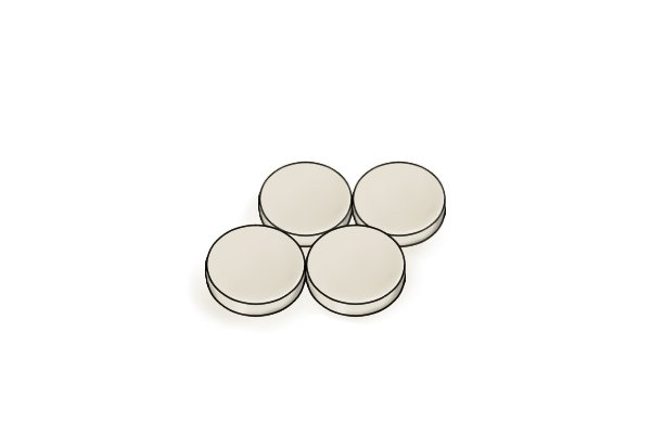 Disc magnets with a nickel copper coating