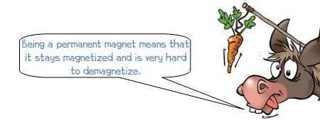 Wonkee Donkee says being a permanent magnet means that it stays magnetized and is very hard to demagnetize.