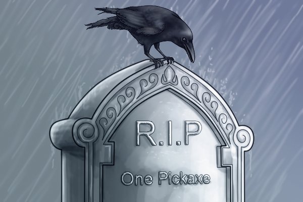 RIP one pickaxe gravestone