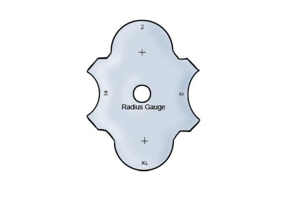 Acrylic radius gauge