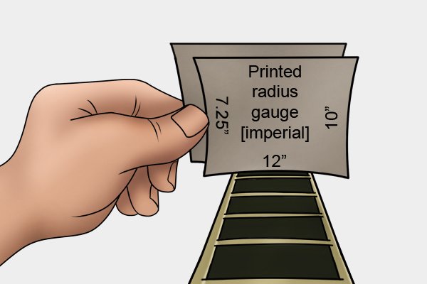 Printable fretboard gauge