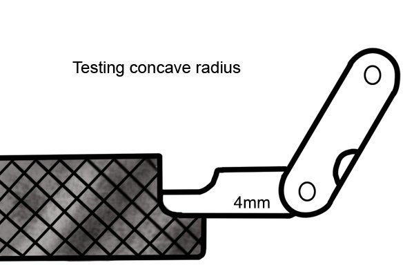 Testing a concave radius
