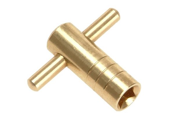 Brass T-shaped radiator bleed key