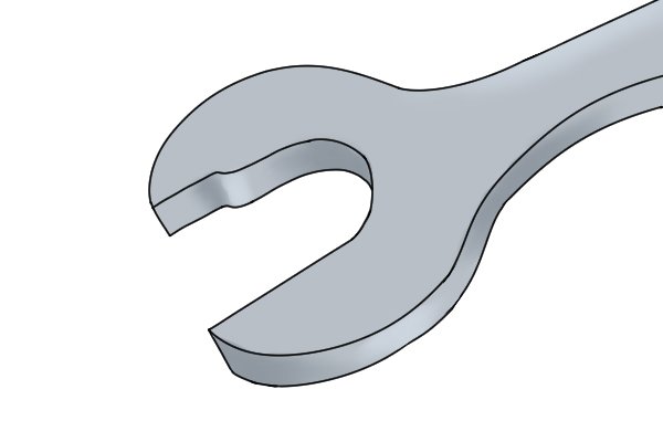 Jaws of universal radiator key and spanner