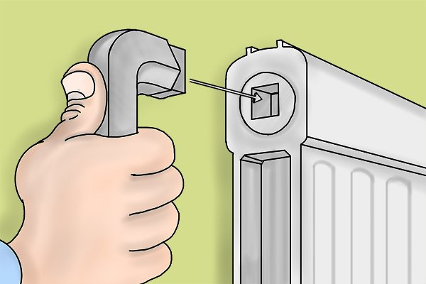 Removing-fitting square section radiator plug