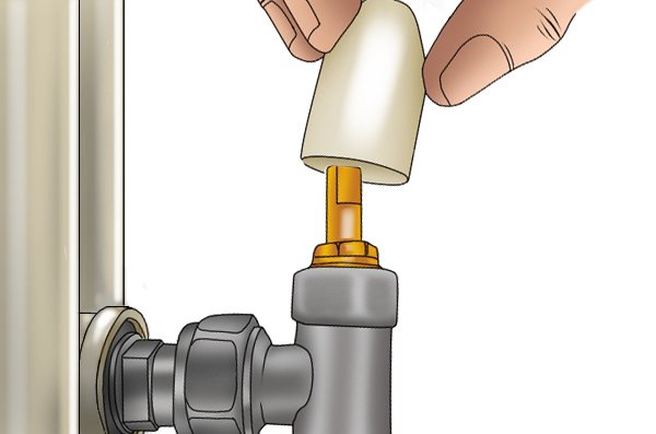 Replace lockshield valve cap