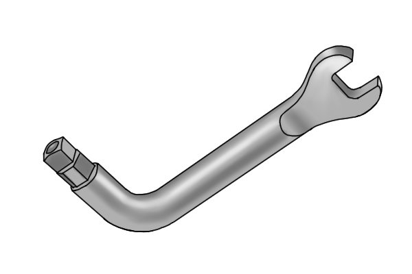 Combination radiator wrench-key