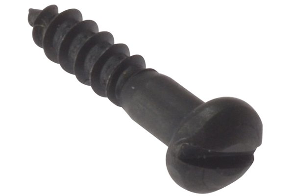 Black japanned wood screw