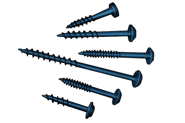 Drywall screws with different threads 