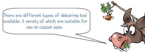 There are different types of deburring tool available. A variety of which are suitable for use on copper pipe