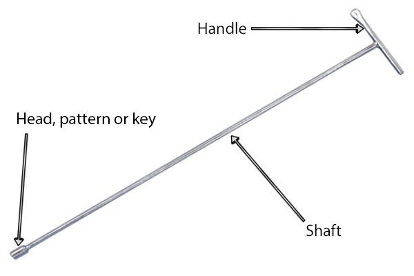Parts of a stopcock key