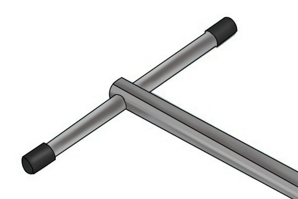 Tommy bar handle on mini crutch stopcock key