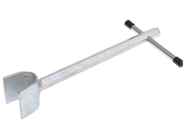Zinc plated crutch head stopcock key