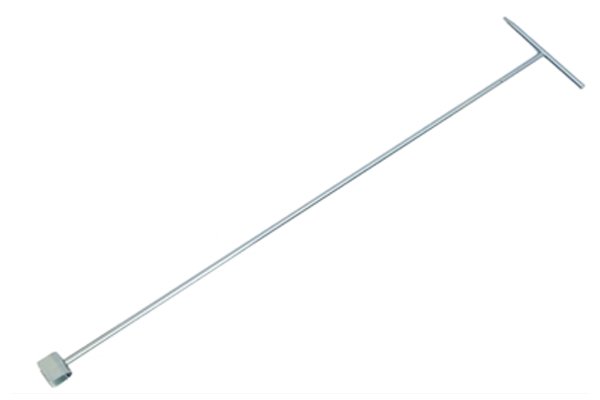 Crutch head stopcock key with long shaft